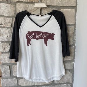 “Live Love Show” Pig Tee